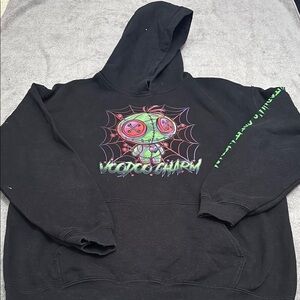 Cedar Fair Black Hoodie with Voodoo Charm Design